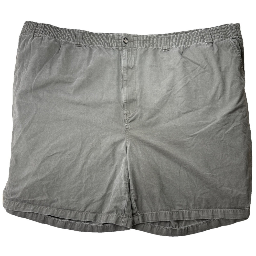 Canyon Ridge Shorts Mens 6XL Gray Chino Elastic Waist Big & Tall Casual Pockets
